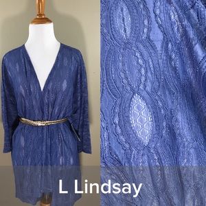 NWT LLR Lace Lindsay Cardigan Size L